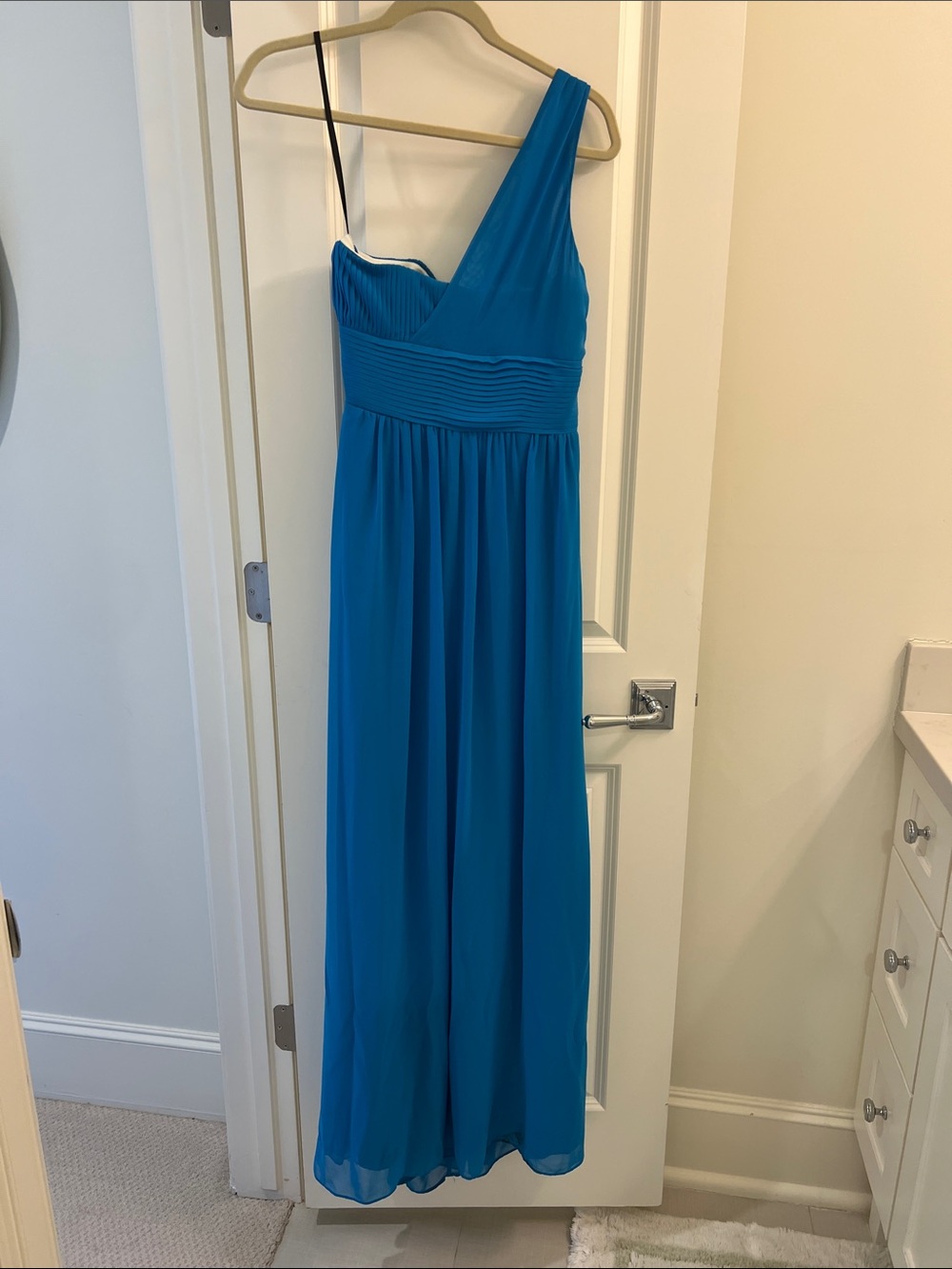 Laundry By Shelli Segal One-Shoulder Teal Dress - Picture 4 of 7